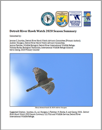 Detroit River Hawk Watch 2020 annual report cover