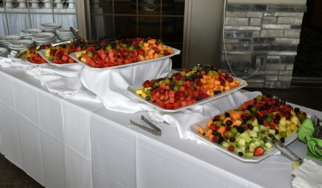 Part of the food available at the Annual Benefit Dinner